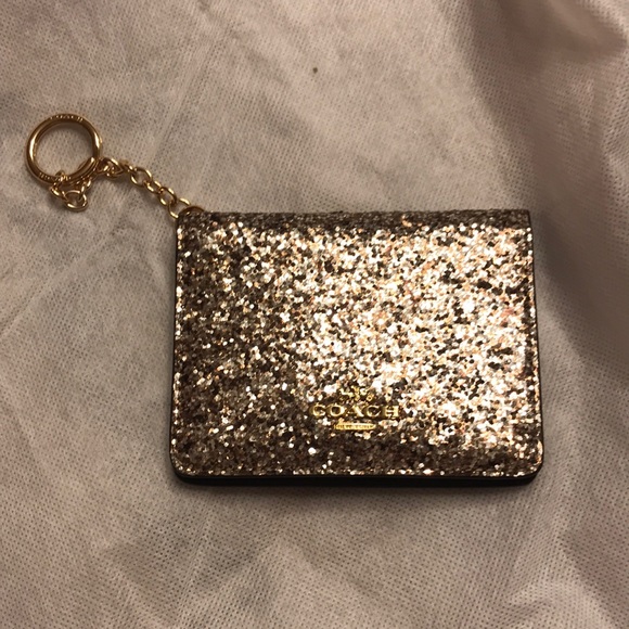 Coach Handbags - Coach Sparkling Leather Keychain Wallet